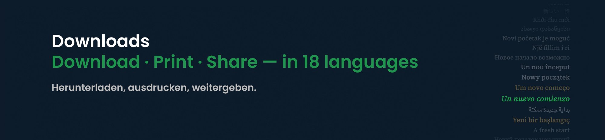 Downloads â kostenlose Flyer in 18 Sprachen